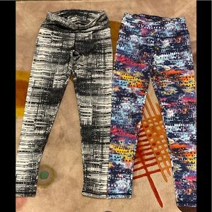 2 pairs Fit & Famous leggings size M.  Worn once.